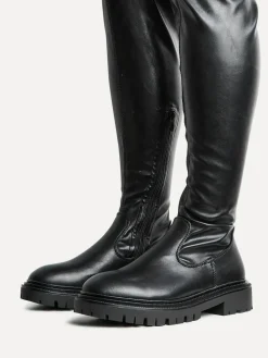 Outlet Linzi Sonny Over The Knee Long Boots Black