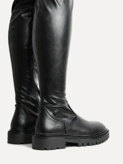 Outlet Linzi Sonny Over The Knee Long Boots Black