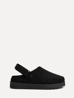 Online Linzi Teddy Slip-On Slingback Clogs Black