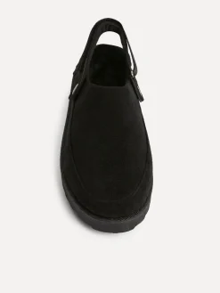 Online Linzi Teddy Slip-On Slingback Clogs Black