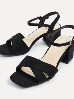 Linzi Vivian Wide Fit Heeled Sandals With Crossover Front Strap^Women Wide Fit & Extra Wide Fit|Heels