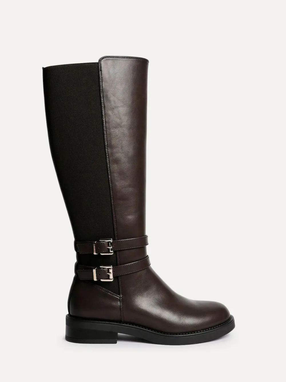 Linzi Brown Fierce High Leg Boots With Double Buckle Detail^Women Boots & Wellies|Boots
