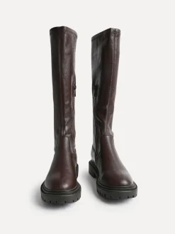 Linzi Hallie High Leg Stretch Boots Brown