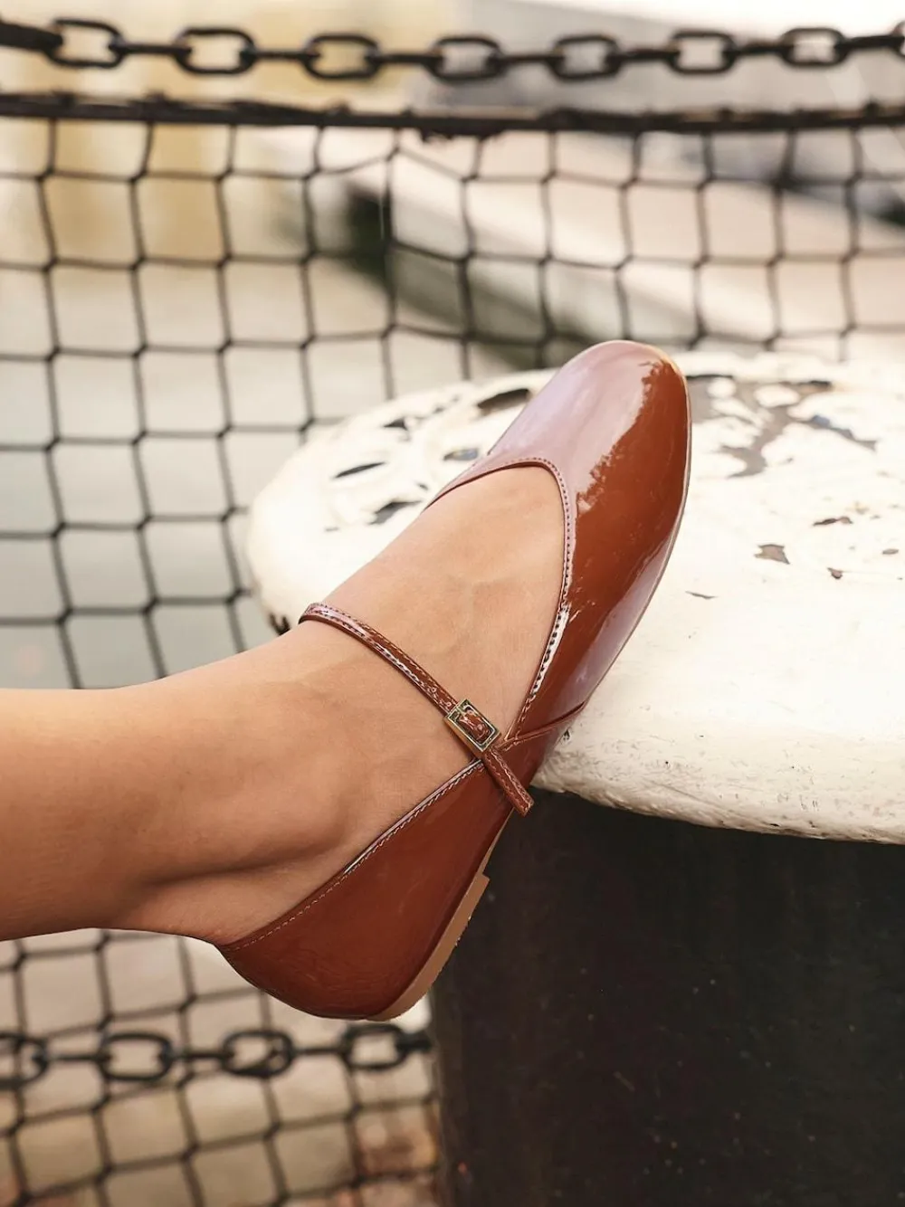 Best Linzi Hush Square Toe Mary Jane Shoes Brown