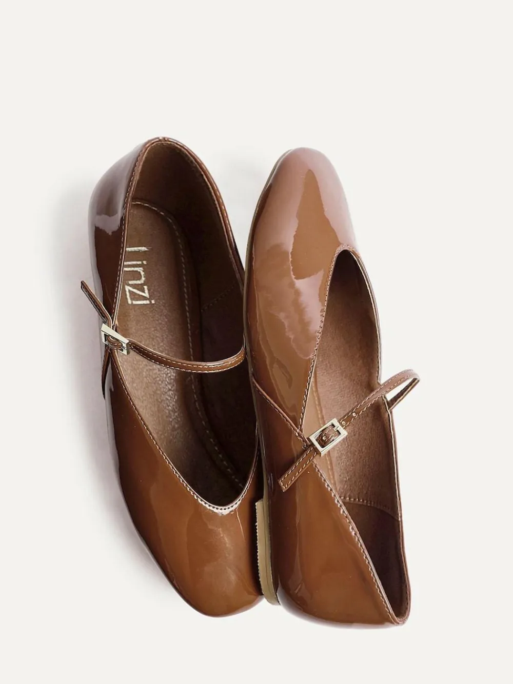 Best Linzi Hush Square Toe Mary Jane Shoes Brown