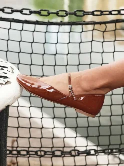 Best Linzi Hush Square Toe Mary Jane Shoes Brown