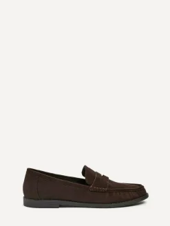 Hot Linzi Precise Classic Loafers With Front Tab Brown