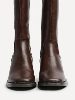 Linzi Reason Block Heel High Leg Boots With Back Stretch Panel^Women Boots & Wellies|Boots