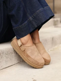 Linzi Teddy Slip-On Slingback Clogs^Women Flats