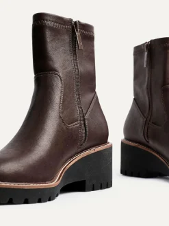 Linzi Brown Trish Stretch Wedged Heel Ankle Boots^Women Boots & Wellies|Boots