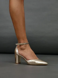 Linzi Gold Leona Closed Back Court Block Heels^Women Occasionwear