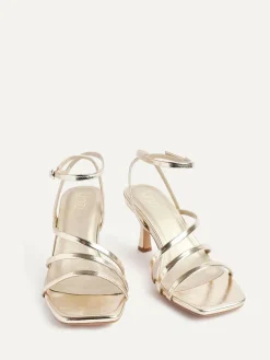 Best Linzi Reflect Wide Fit Strappy Heeled Sandals Gold