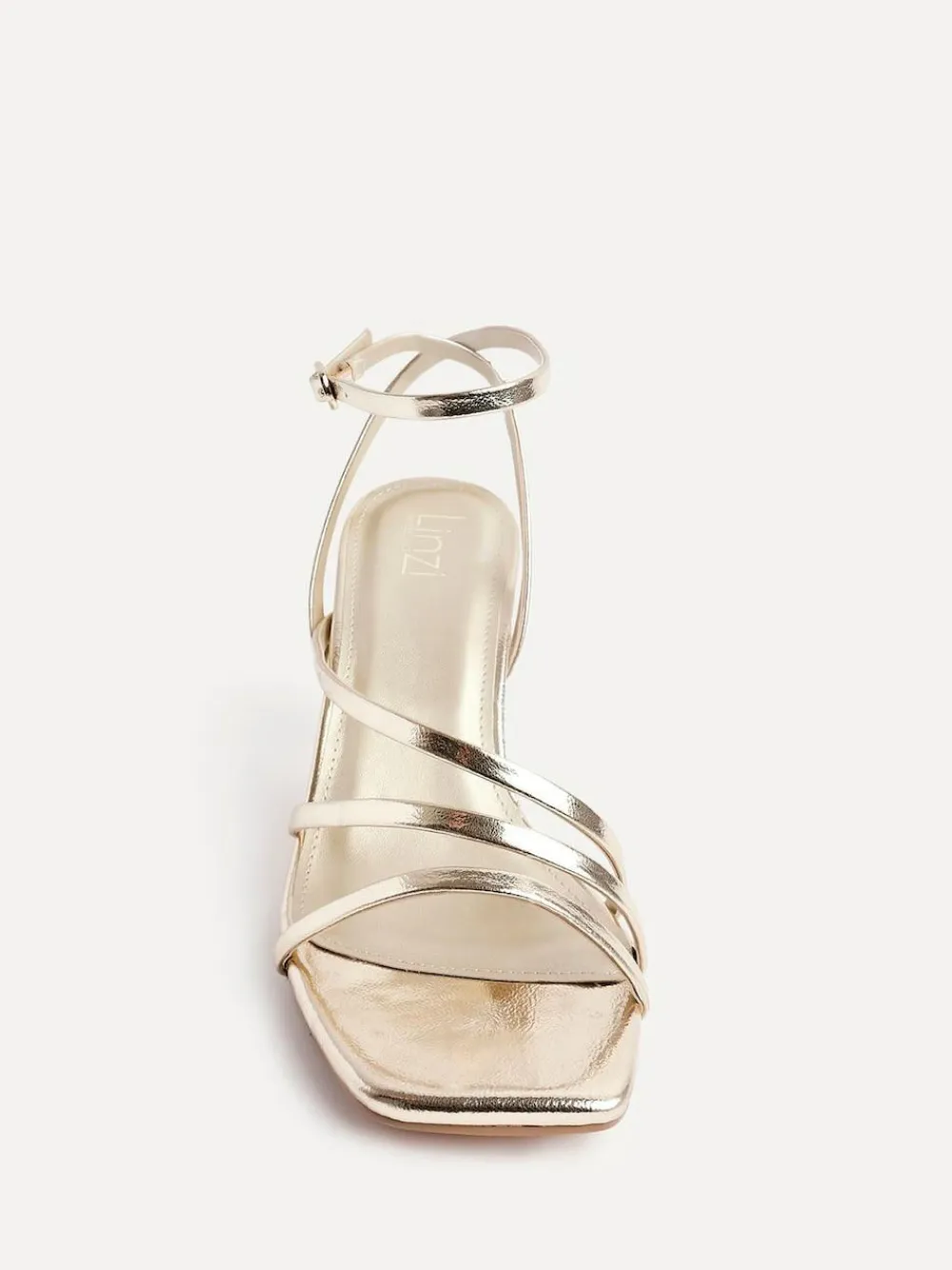 Best Linzi Reflect Wide Fit Strappy Heeled Sandals Gold