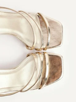 Best Linzi Reflect Wide Fit Strappy Heeled Sandals Gold