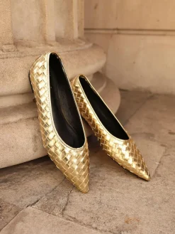 Linzi Talina Woven Pointed Toe Ballet Flats^Women Flats