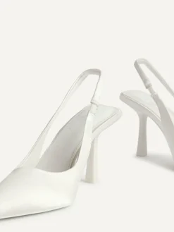 Linzi Ivory Matched Bridal Sling Back Court Heels^Women Heels