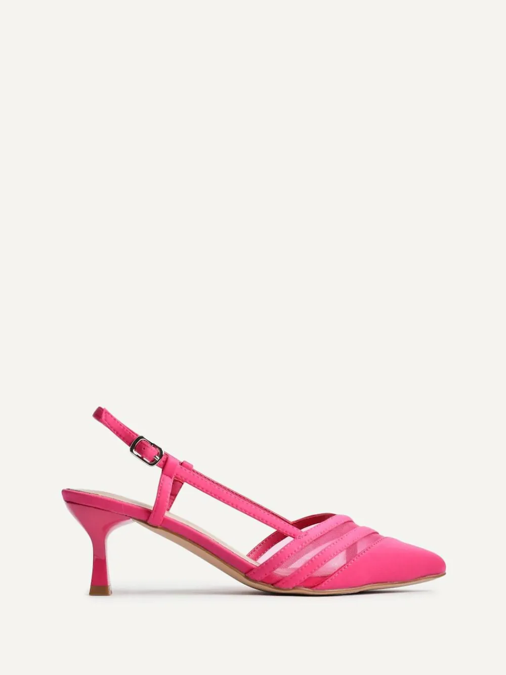 Linzi Milan Mesh Court Heels Pink