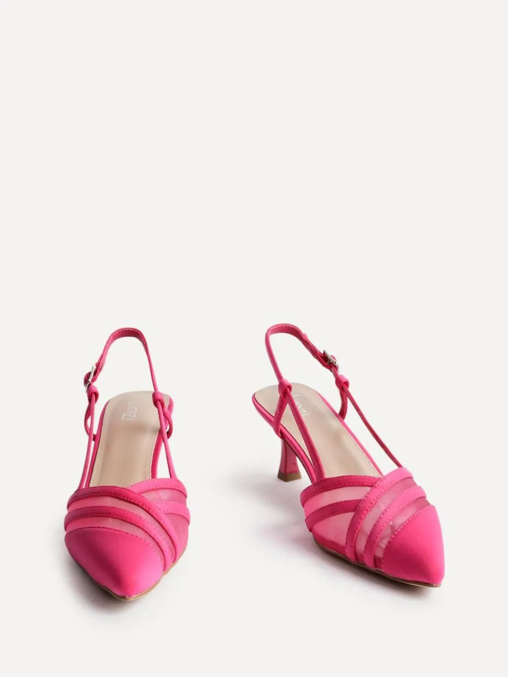Linzi Milan Mesh Court Heels Pink