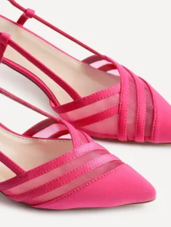 Linzi Milan Mesh Court Heels Pink