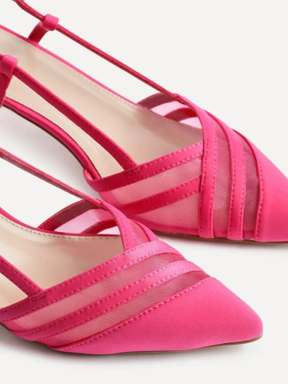 Linzi Milan Mesh Court Heels Pink