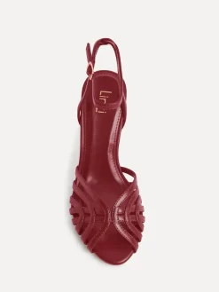 Linzi Eros Caged Stiletto Heel Sandals Red