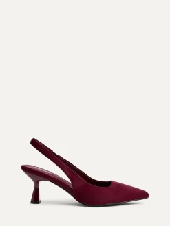 Outlet Linzi Izzie Wide Fit Slingback Court Heels Red