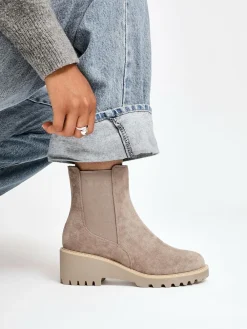 Sale Linzi Taupe Attend Chelsea Wedge Boots