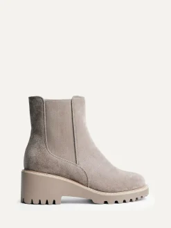 Sale Linzi Taupe Attend Chelsea Wedge Boots