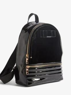 Hot Lipsy Bow Detail School Backpack Black