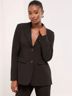 Lipsy Black Cinched Waist Fitted Blazer^Women Blazers