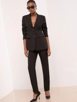 Lipsy Black Cinched Waist Fitted Blazer^Women Blazers