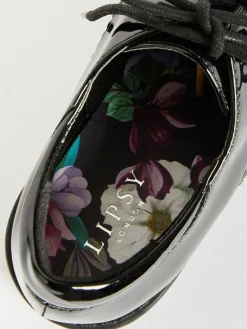 Lipsy Black Clean Lace Up Chunky Brogue School Shoes^ Shoes