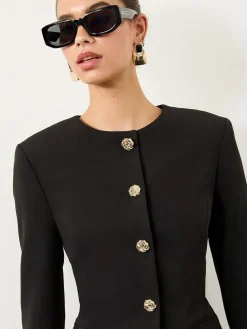 Discount Lipsy Black Collarless Blazer
