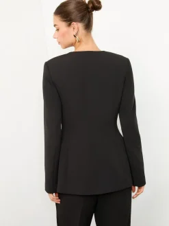 Discount Lipsy Black Collarless Blazer