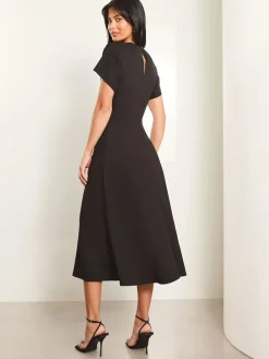 Lipsy Knot Side Midi Dress Black