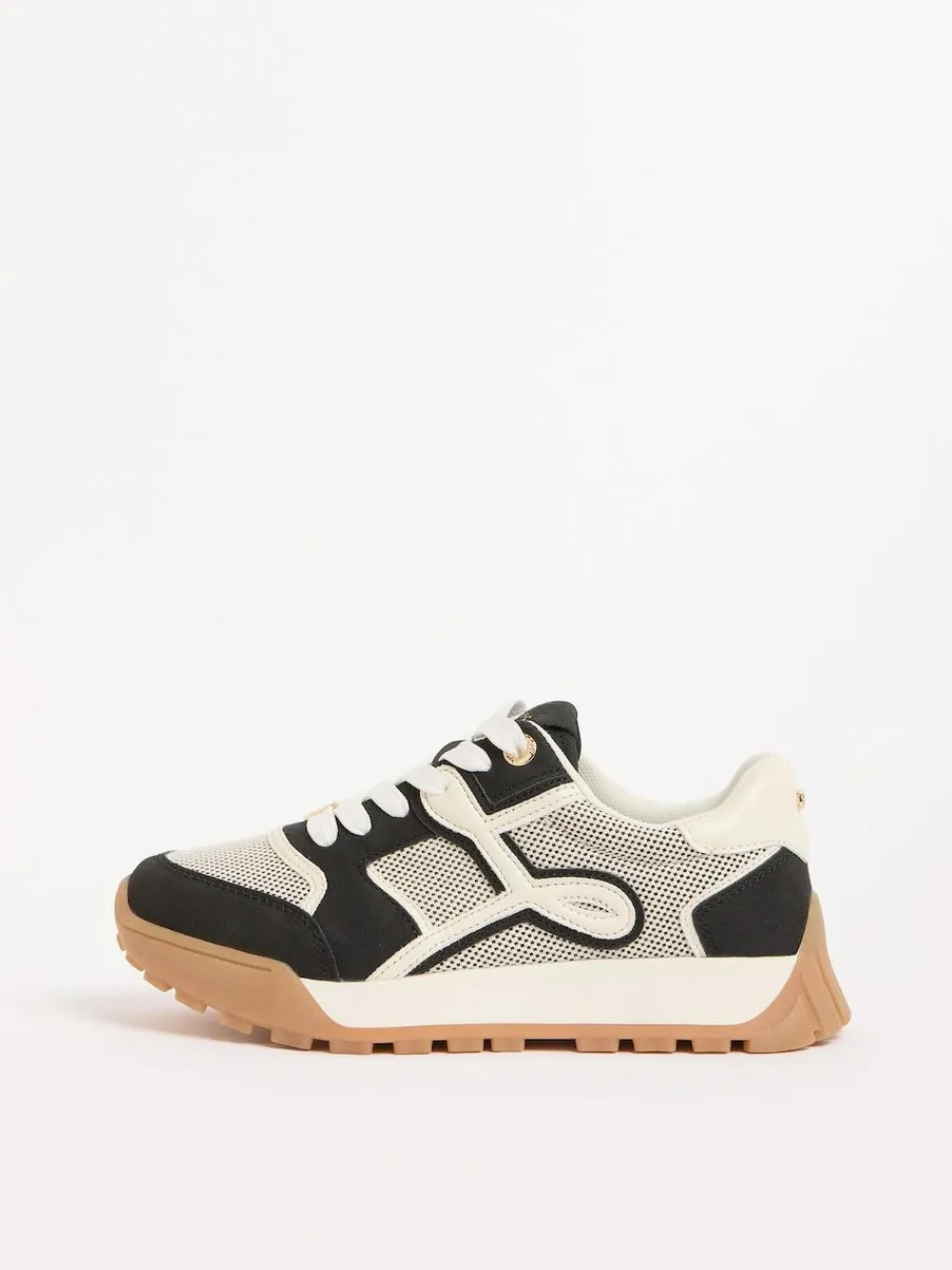 Clearance Lipsy Lace Up Chunky Runner Sports Trainers Black