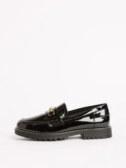Online Lipsy Black Patent Snaffle Detail School Loafer Shoes