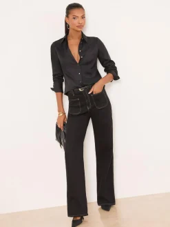 Lipsy Poplin Shirt Black