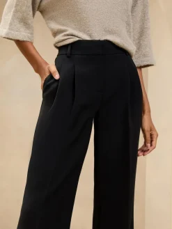 Outlet Lipsy Premium Wide Leg Trousers Black