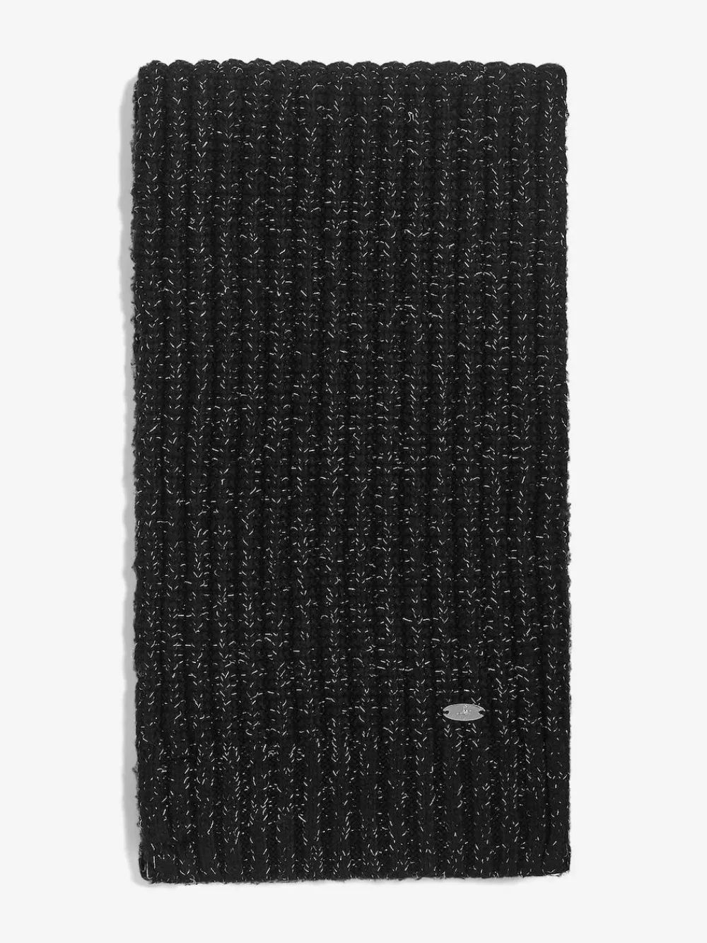 Clearance Lipsy Shimmer Ribbed Scarf Black