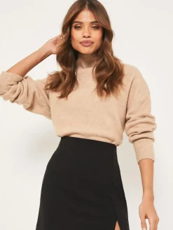 Outlet Lipsy Split Side Mini Skirt Black