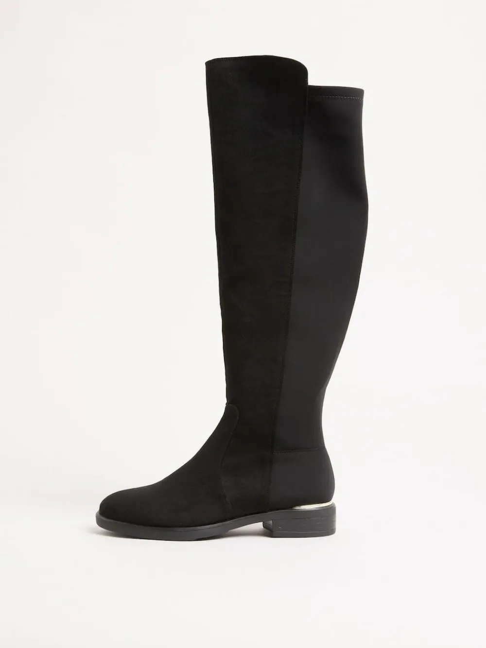 Lipsy Standard fit Faux Suede Elasticated Flat Knee High Casual Boots^Women Boots & Wellies|Boots