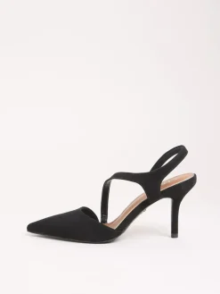 Lipsy Standard Fit Asymmetric Strap Court Shoes Black