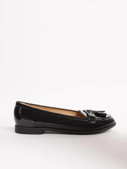 Discount Lipsy Black Standard Fit Patent Flat Tassel Loafers