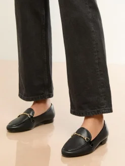 Best Lipsy Standard Fit Snaffle Faux Leather Loafers Black