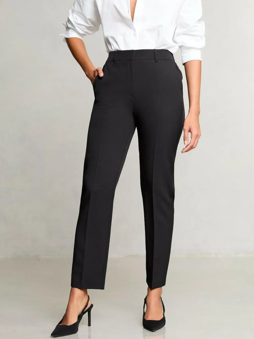 Online Lipsy Tailored Tapered Trousers Black