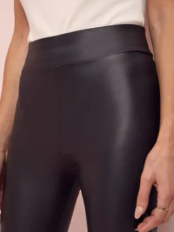 Lipsy Black Tall High Waist Leather Look Leggings^Women Leggings & Sweatpants