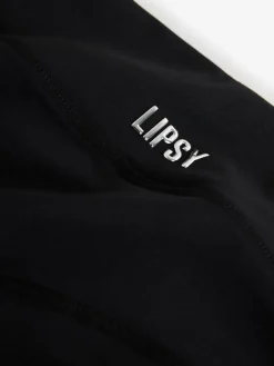 Best Lipsy Black Tipped Cross-Over Waist Leggings