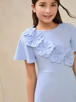 Hot Lipsy Blue 3D Corsage Jumpsuit (5-16yrs)