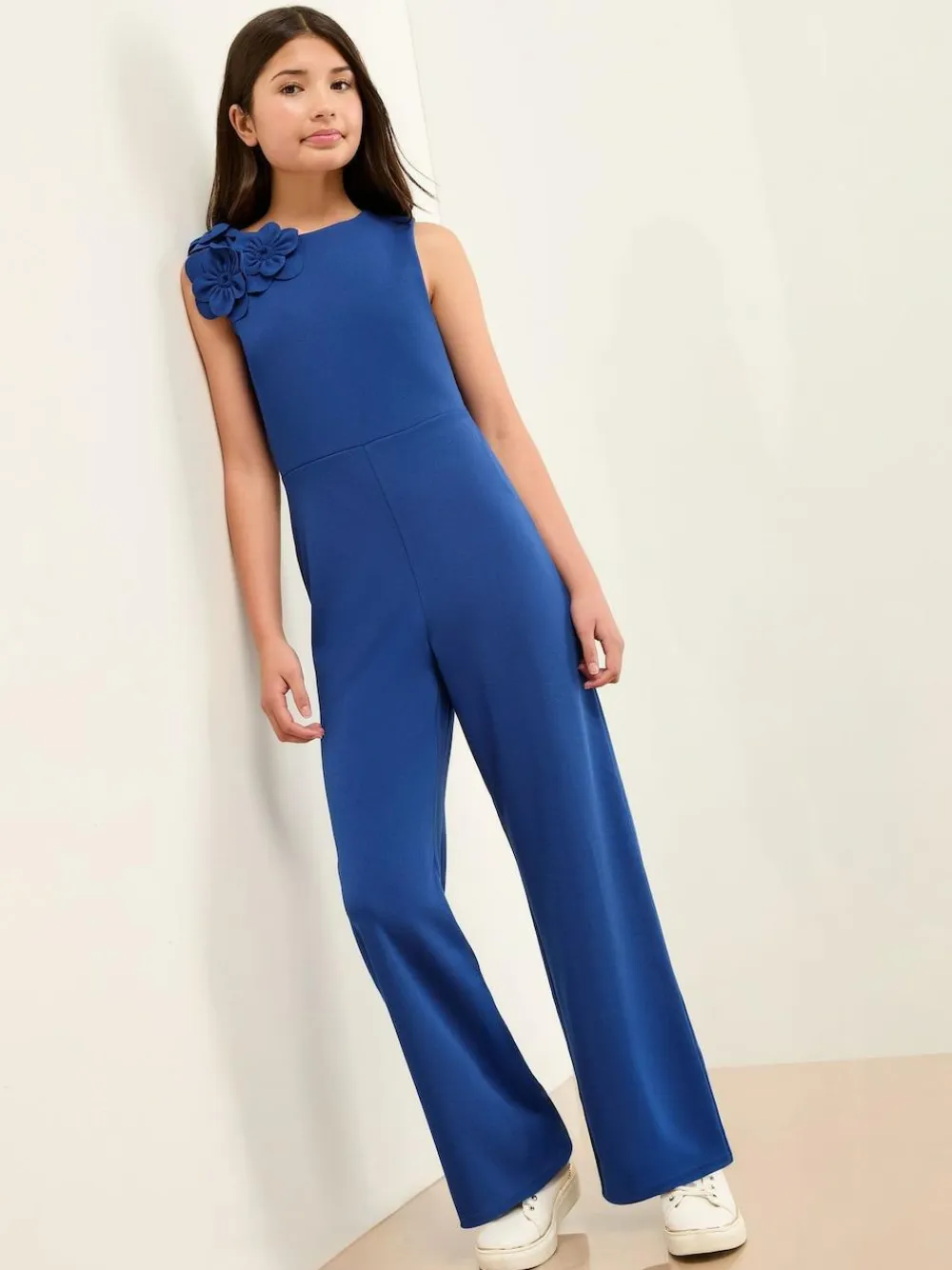 Lipsy Blue 3D Scuba Corsage Jumpsuit (5-16yrs)^ Jumpsuits & Playsuits